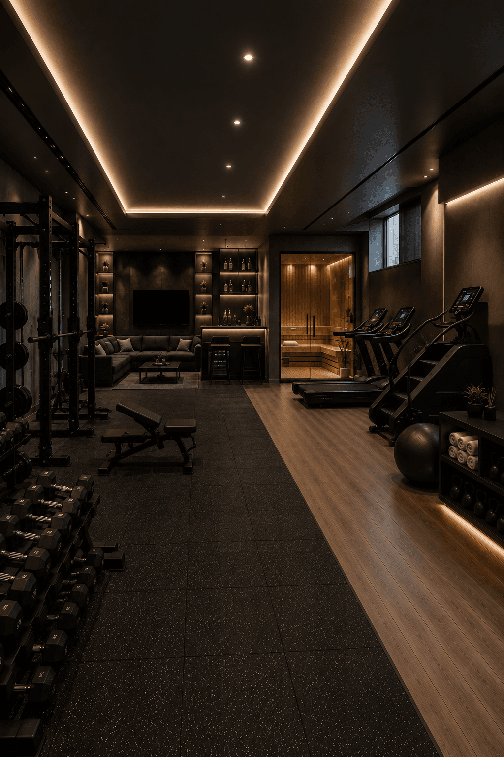 ALFA luxury home gym render